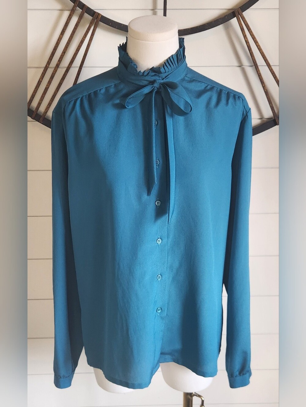 Vintage Country Sophisticates by Pendleton Teal Blouse - Size 18